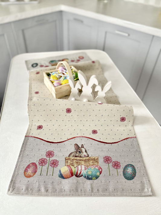 Easter tapestry table runner «Easter Basket»