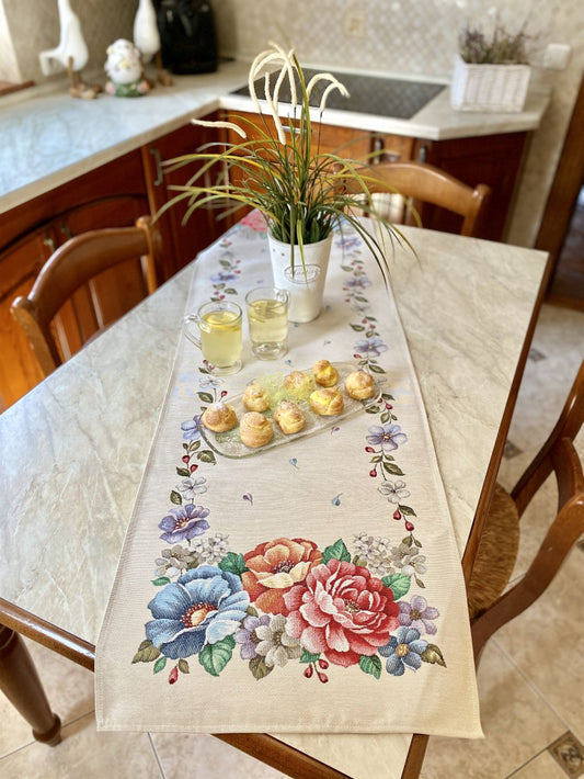 Tapestry table runner «Summer Flowers»