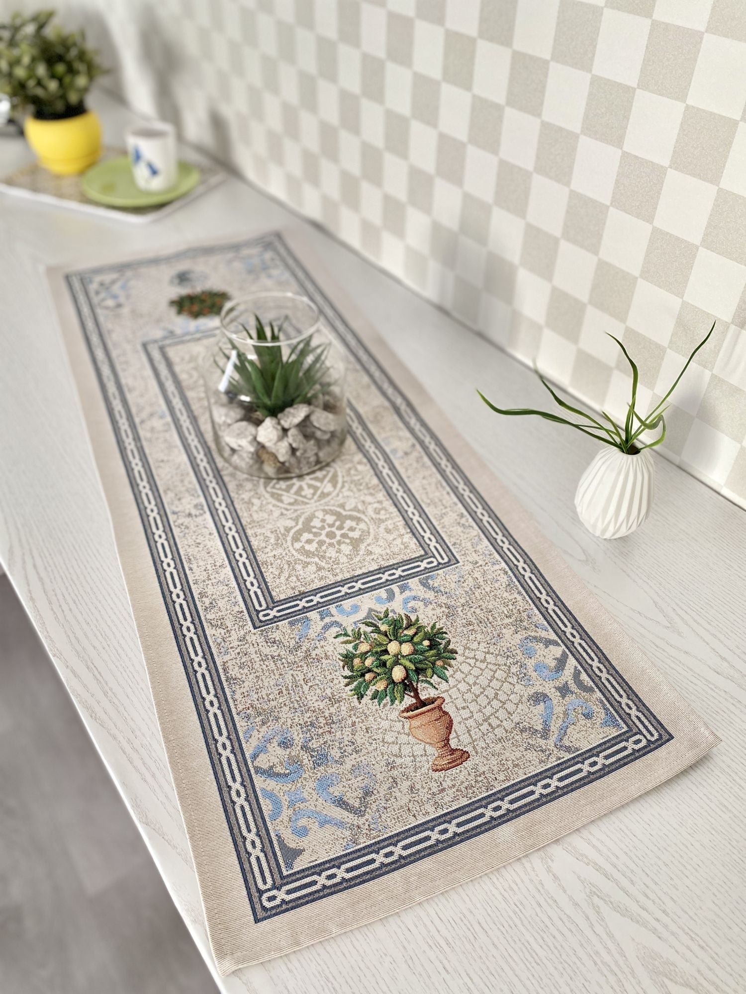 Tapestry table runner «Oliva» Limaso Textile