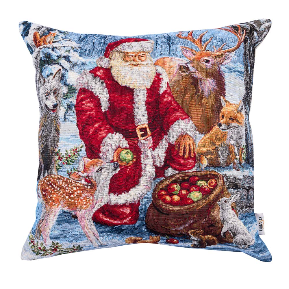 Winter Holiday tapestry cushion cover «Scenery» without lurex Limaso Textile