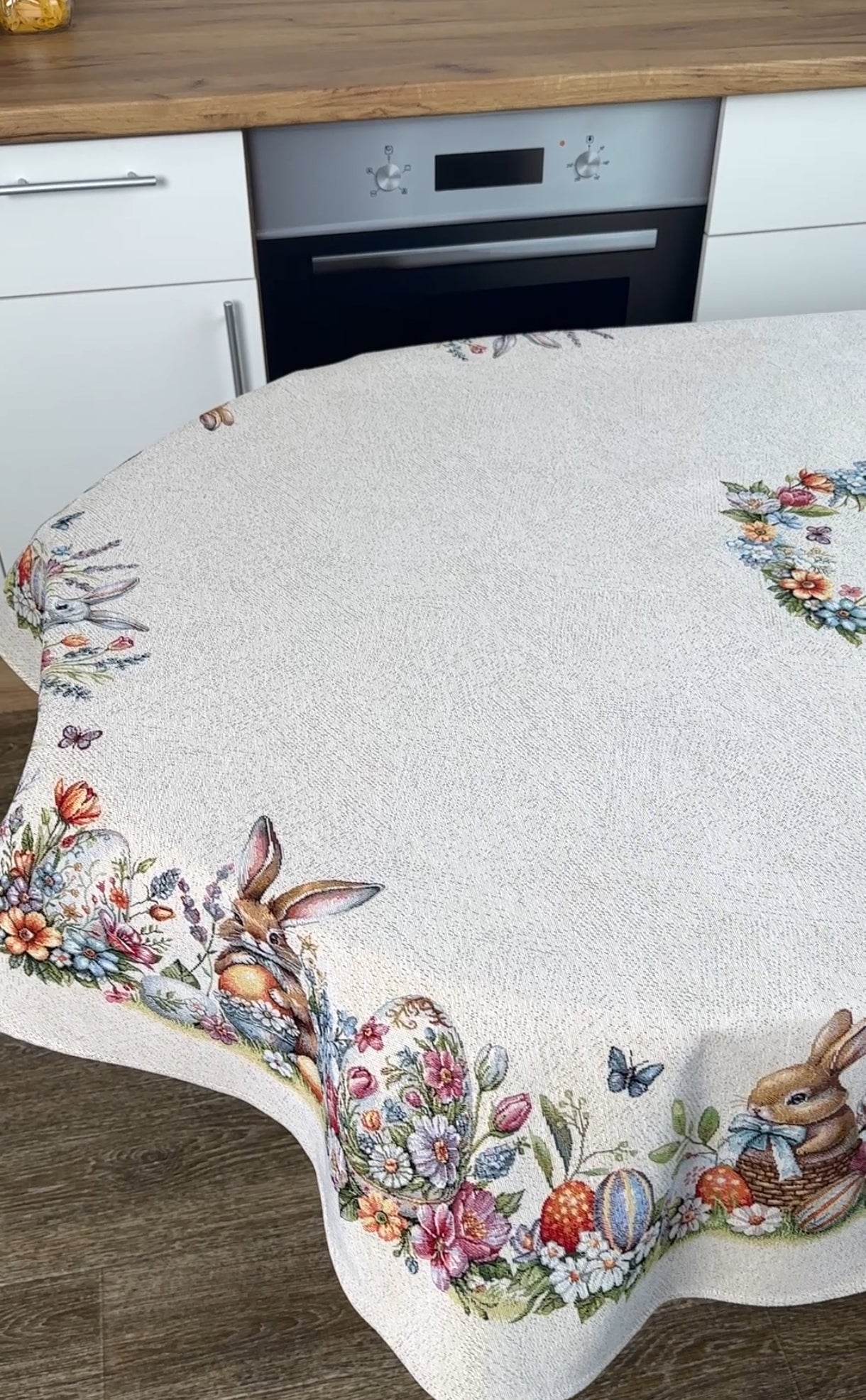 Easter Oval Tablecloth «Spring Easter Eggs» - Luxury Tapestry - Textile4Family