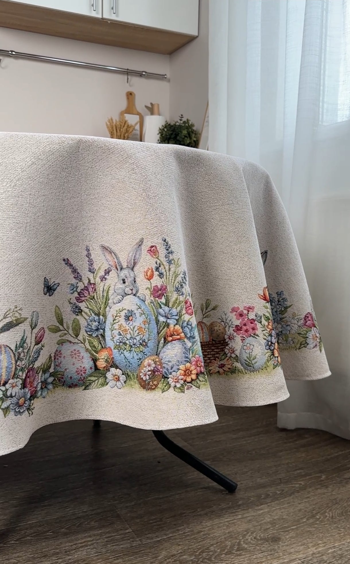 Easter Round Tablecloth «Spring Easter Eggs» - Luxury Tapestry - Textile4Family