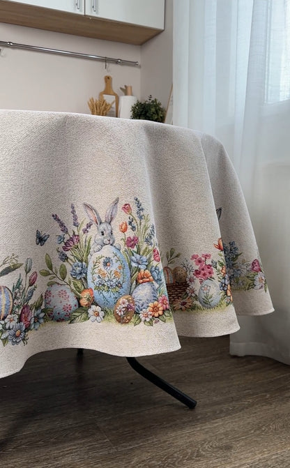 Easter Round Tablecloth «Spring Easter Eggs» - Luxury Tapestry - Textile4Family