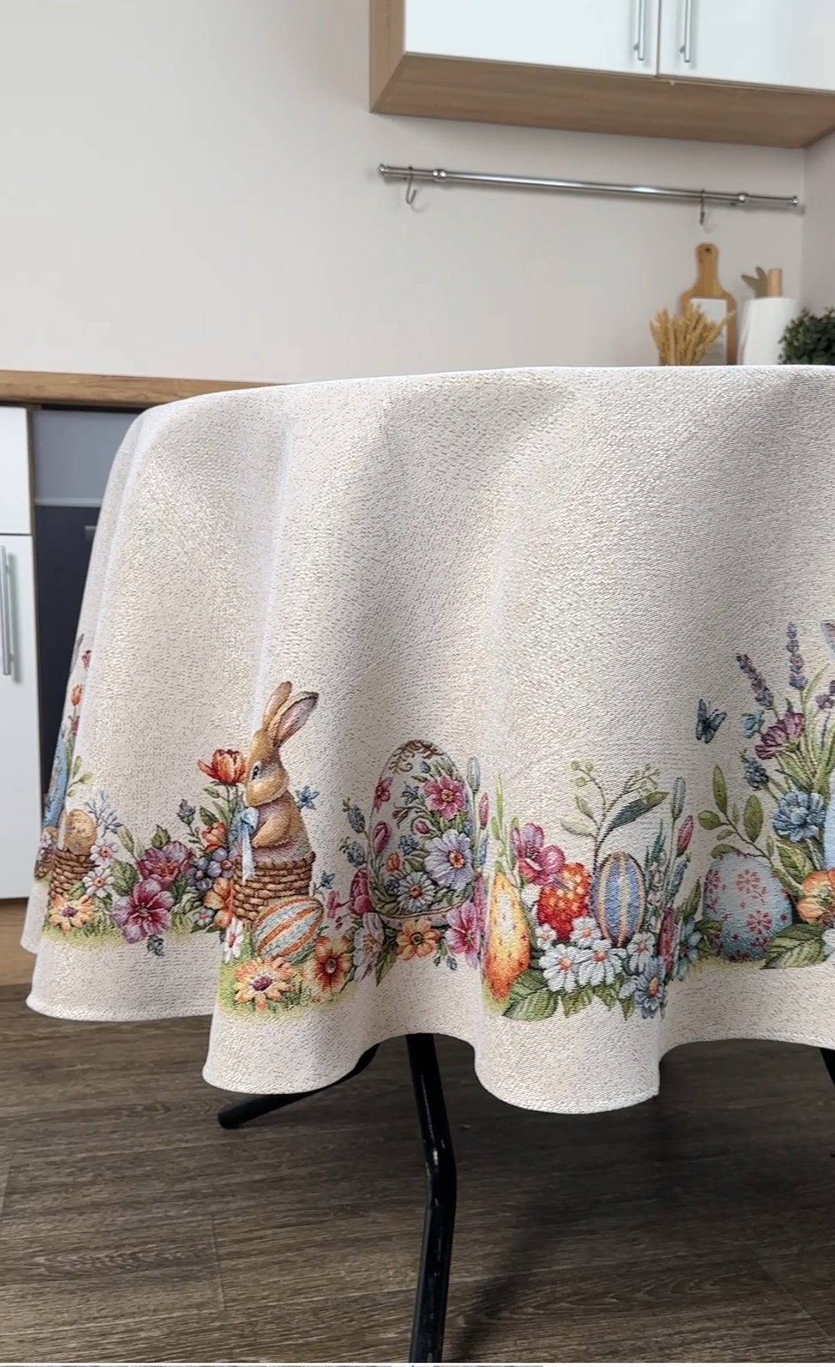 Easter Round Tablecloth «Spring Easter Eggs» - Luxury Tapestry - Textile4Family