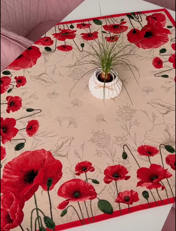 Tapestry tablecloth «Poppies» Limaso Textile