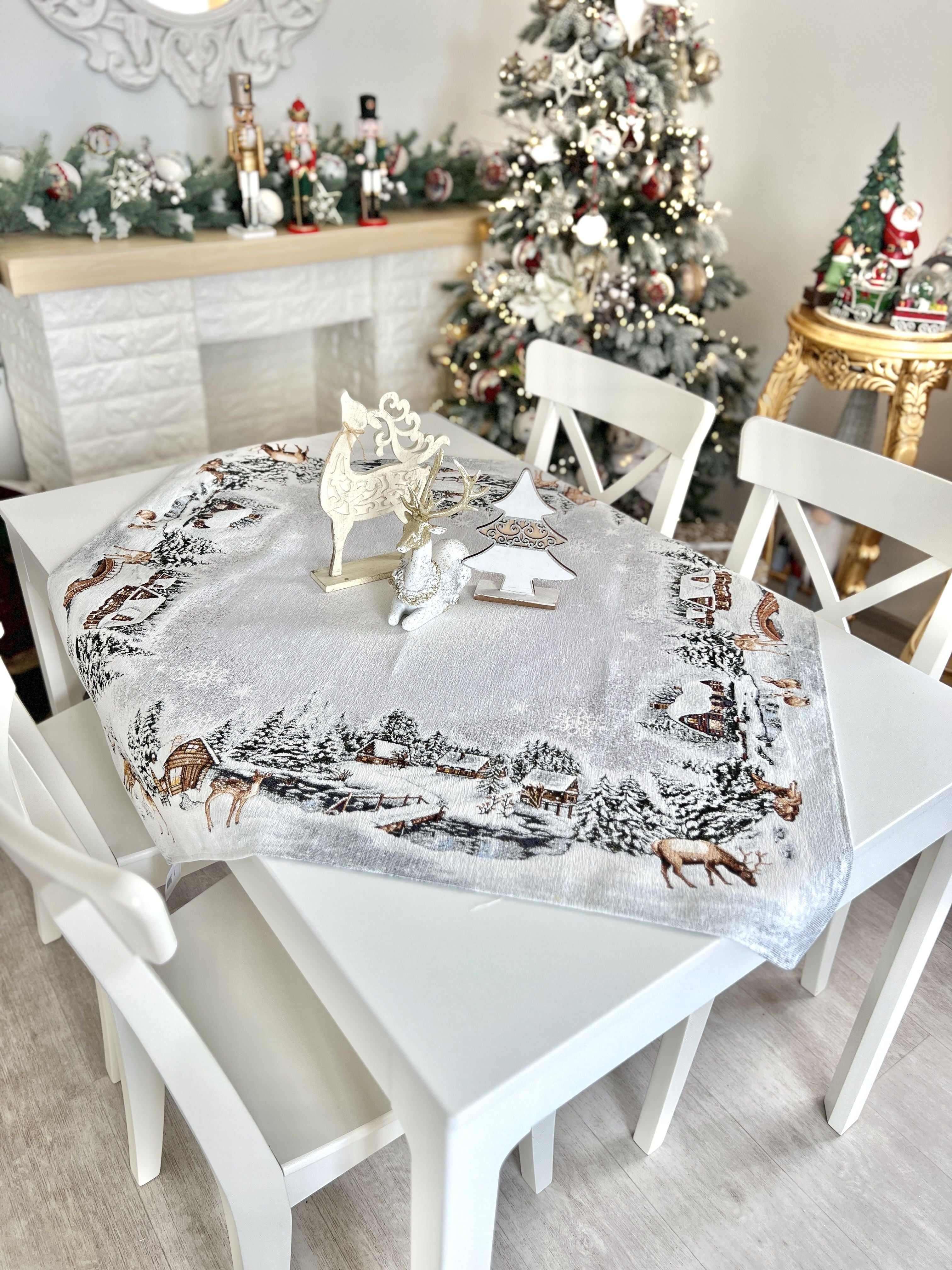 Christmas tapestry tablecloth «Winter» With microfibre Limaso Textile