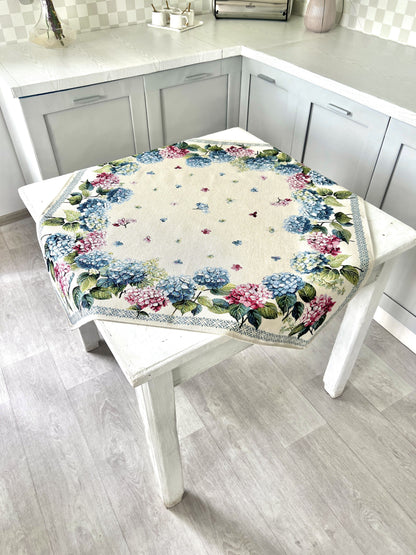 Square tablecloth «Hydrangea» - Premium Tapestry - Textile4Family