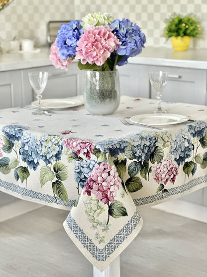Rectangular tablecloth «Hydrangea» - Premium Tapestry - Textile4Family