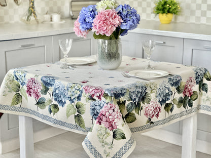 Rectangular tablecloth «Hydrangea» - Premium Tapestry - Textile4Family