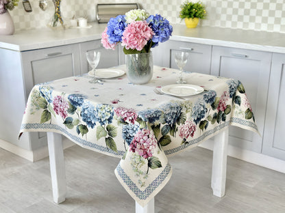 Rectangular tablecloth «Hydrangea» - Premium Tapestry - Textile4Family
