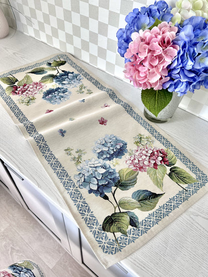 Table Runner «Hydrangea» - Premium Tapestry - Textile4Family