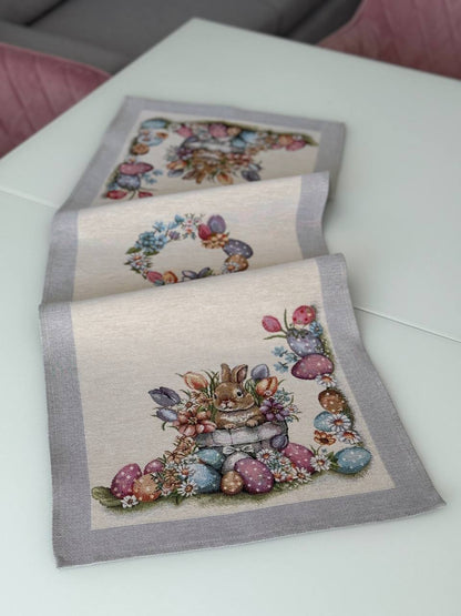 Easter tapestry table runner «Happy Easter»