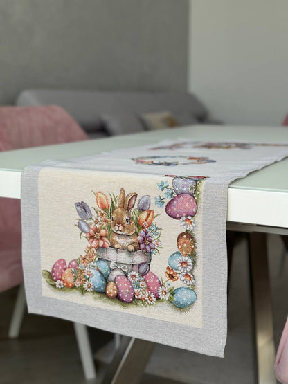 Easter tapestry table runner «Happy Easter»