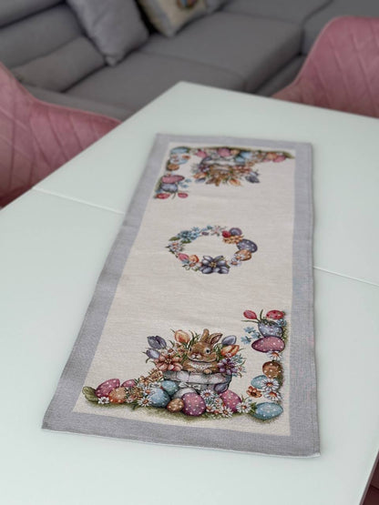 Easter tapestry table runner «Happy Easter»