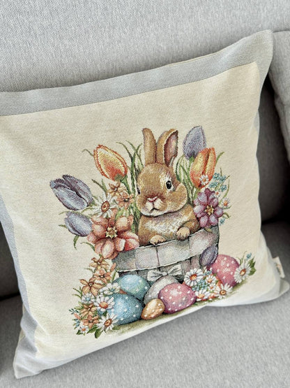 Easter tapestry cushion cover «Happy Easter»