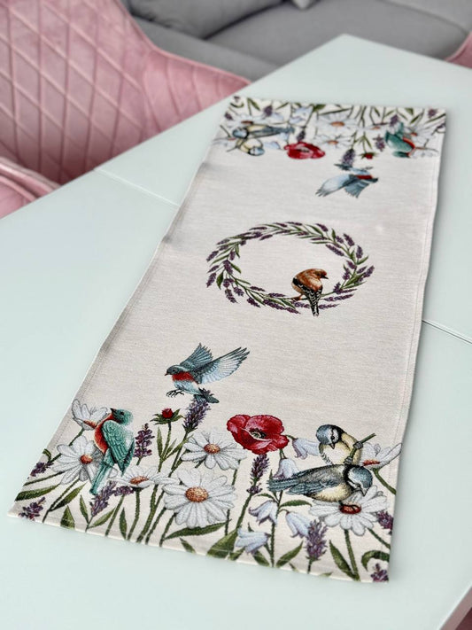 Tapestry table runner «Spring Delight»