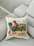Tapestry cushion cover «Rooster and hens»