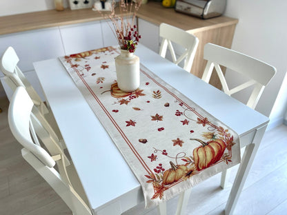 Autumn Table Runner «Pumpkin» - High quality tapestry