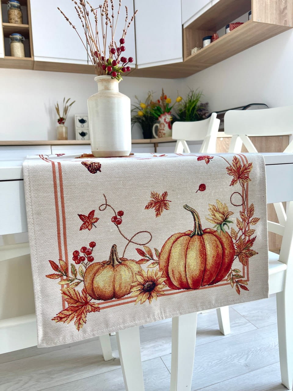 Autumn Table Runner «Pumpkin» - High quality tapestry
