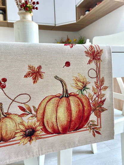 Autumn Table Runner «Pumpkin» - High quality tapestry