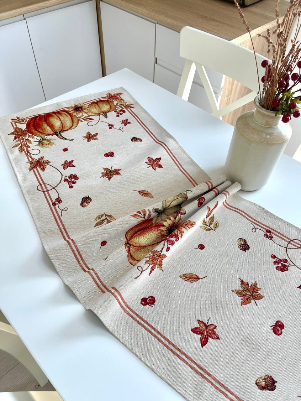 Autumn Table Runner «Pumpkin» - High quality tapestry