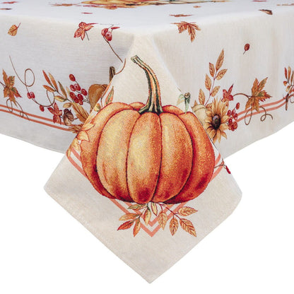 Autumn Rectangular tablecloth «Pumpkin» - High quality tapestry