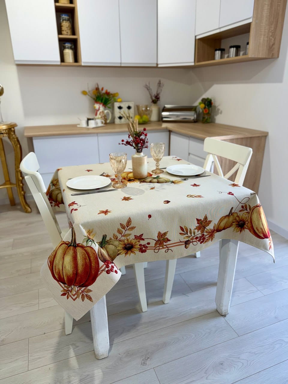 Autumn Rectangular tablecloth «Pumpkin» - High quality tapestry