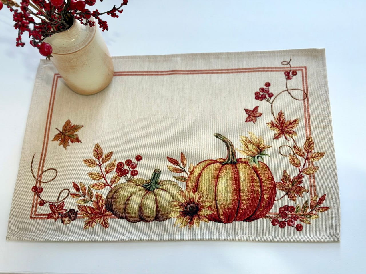 Autumn Placemat set «Pumpkin» - High quality tapestry