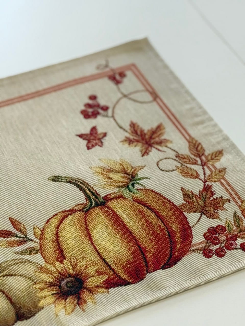 Autumn Placemat set «Pumpkin» - High quality tapestry