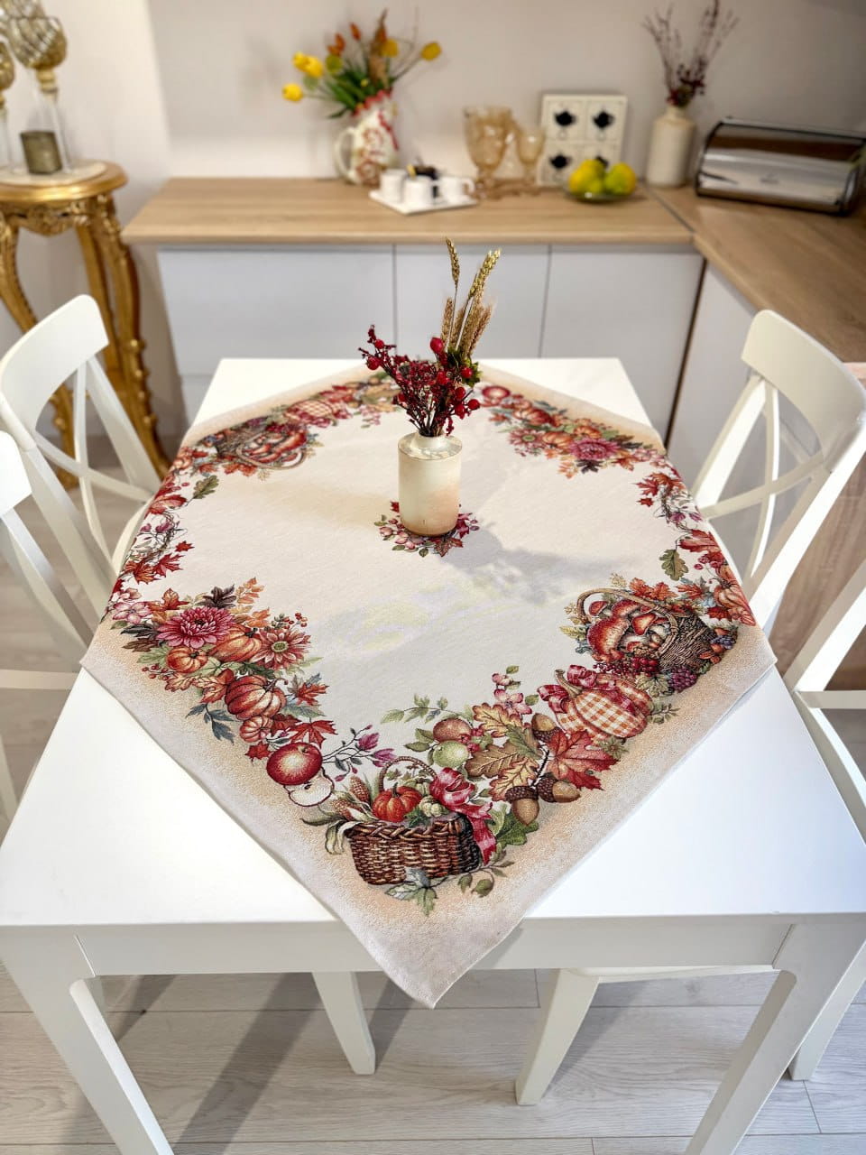Autumn Square tablecloth «Fall Harvest» - High quality tapestry