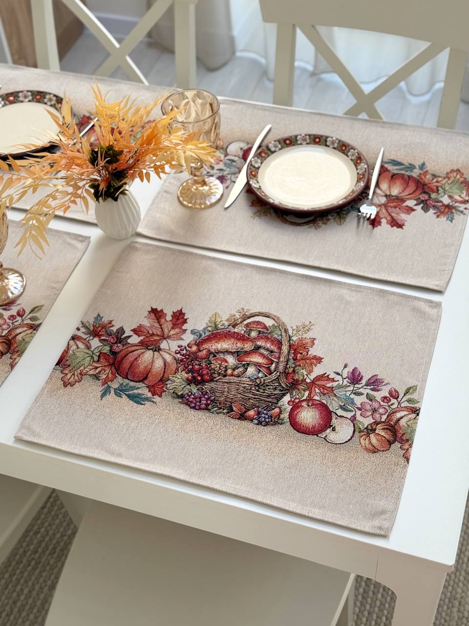 Autumn Placemat set «Fall Harvest» - High quality tapestry