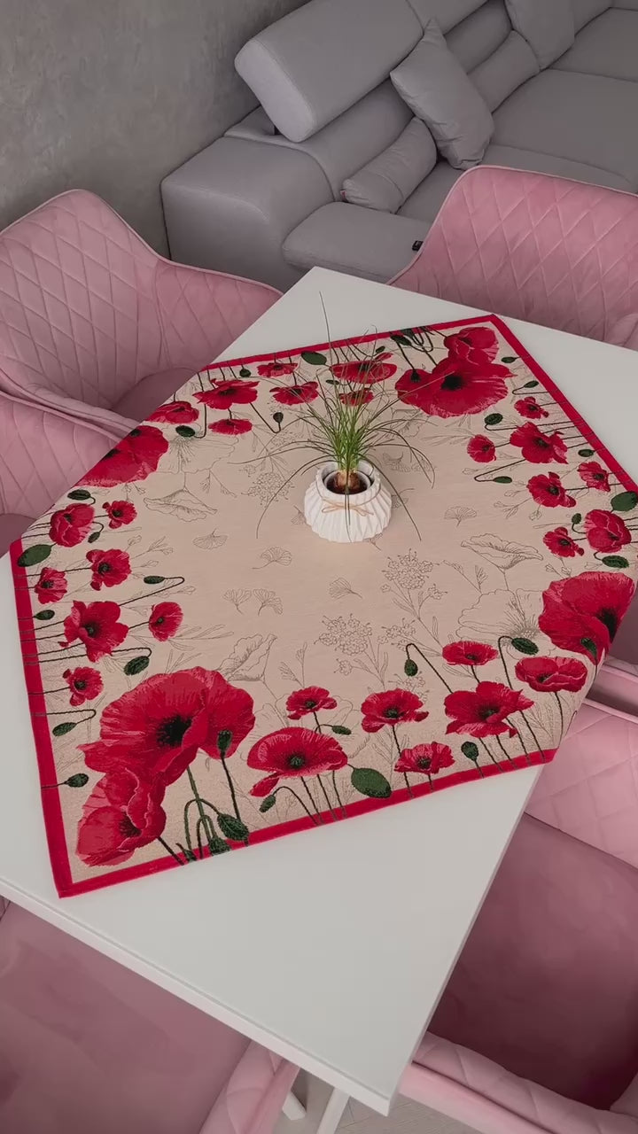 Tapestry tablecloth «Poppies»