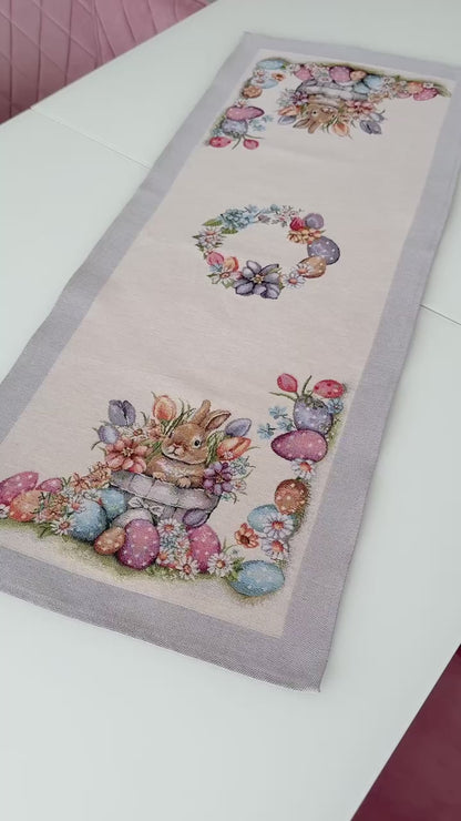 Easter tapestry table runner «Happy Easter»