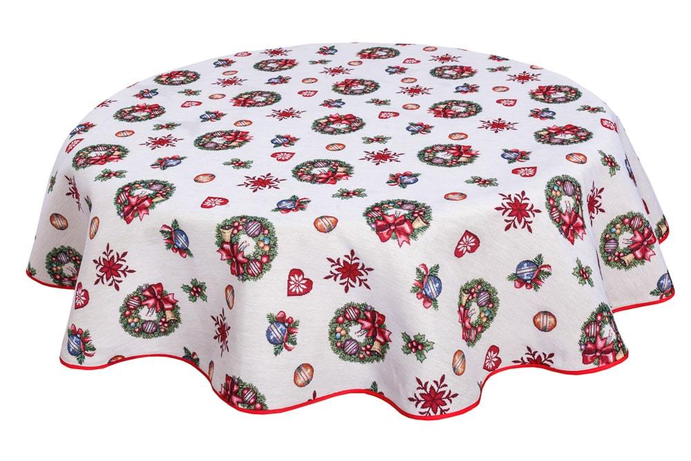 Buy Christmas Round Tapestry Tablecloth "Christmas Тoy starfall" UK Textil4Family
