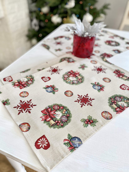 Buy Christmas Tapestry Placemat "Christmas Тoy starfall" UK Textil4Family