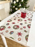 Christmas Tapestry Table Runner "Christmas Тoy starfall"