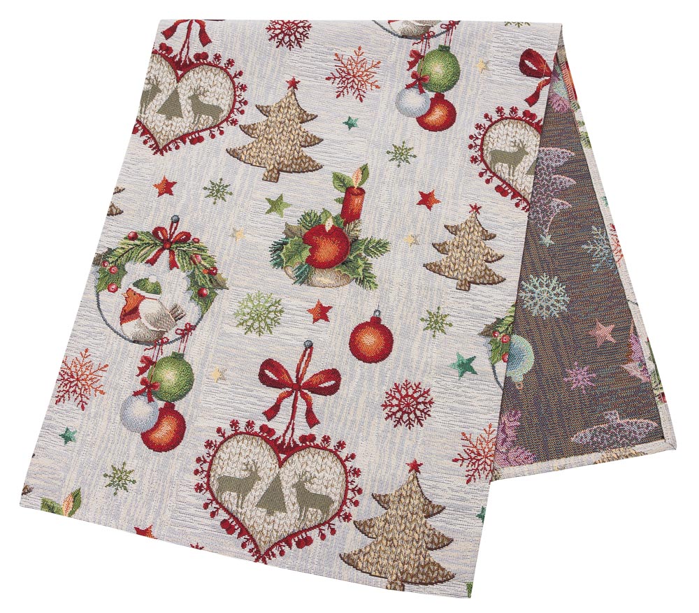 Christmas Tapestry Table Runner "Festive Dinner"