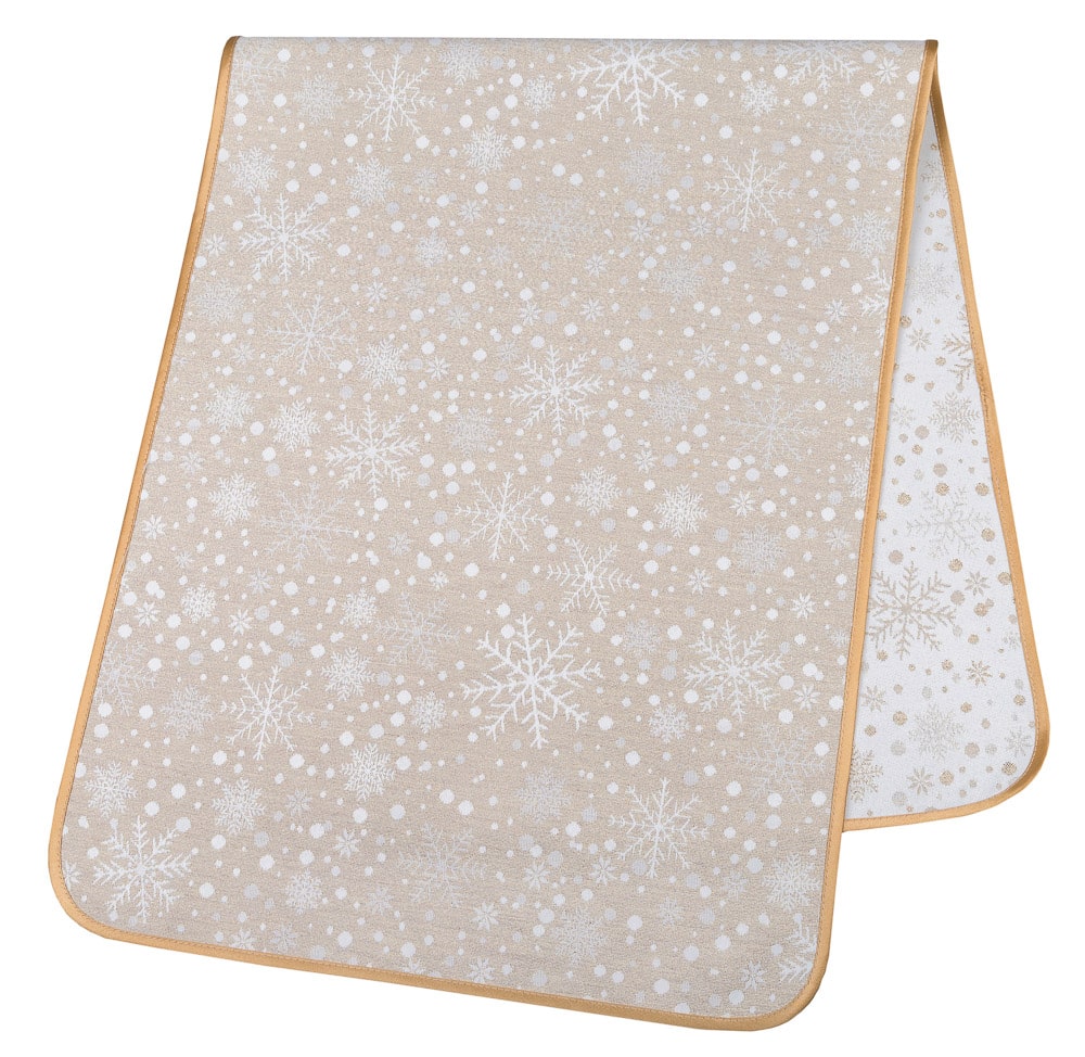 Buy Christmas Runner Double-sided with Teflon coating "WINTER"(golden lurex) UK Textil4Family