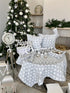 Christmas Tablecloth Double-sided "Jingle Bells" (silver lurex)