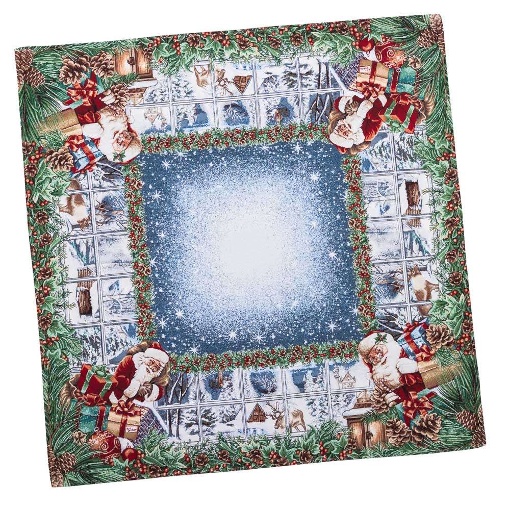 Christmas tapestry tablecloth «WINDOW» With microfibre Limaso Textile