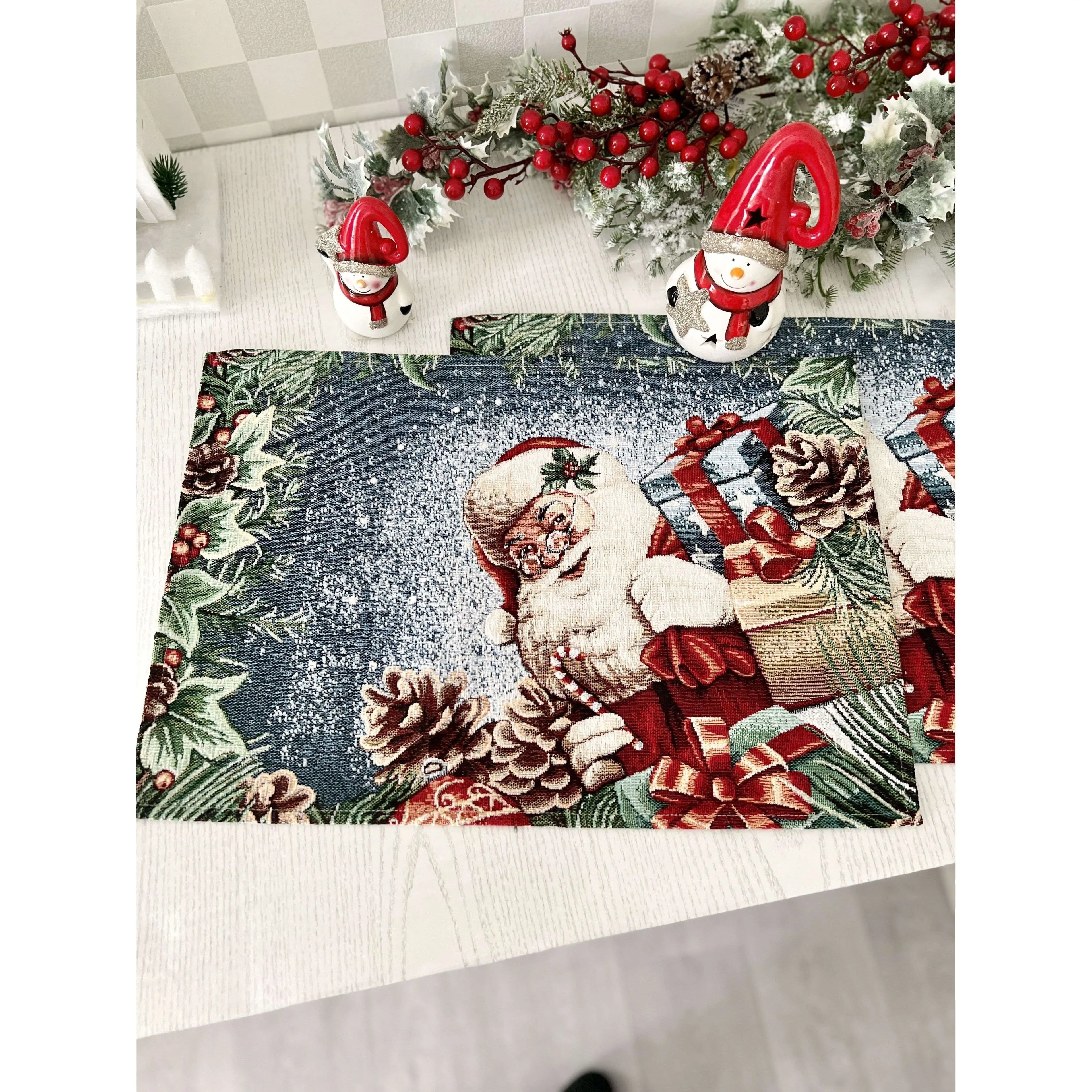 Winter Holiday Placemat «WINDOW» With microfibre Limaso Textile