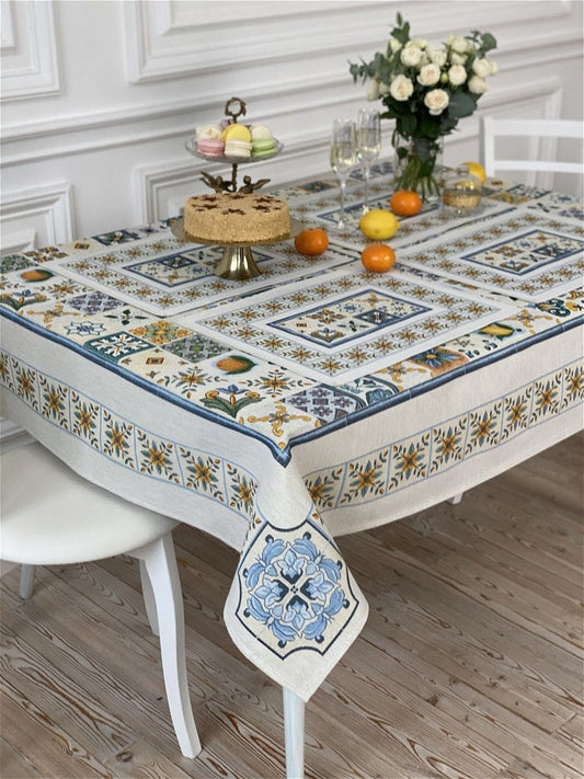 Buy Tablecloth tapestry "Lemon mosaic" UK Textil4Family