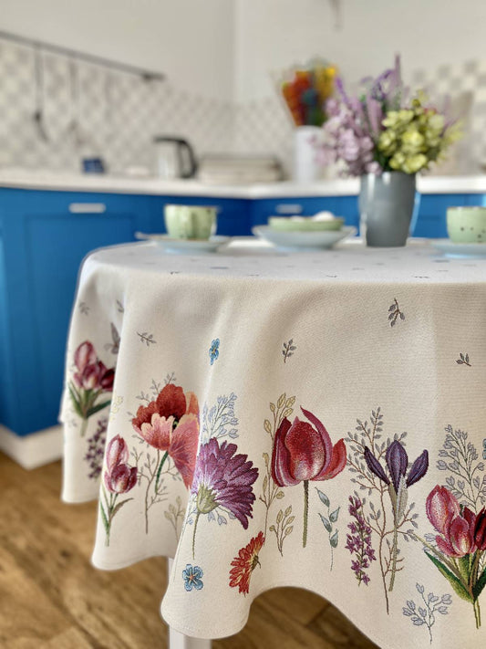 Buy Round Tablecloth tapestry "Wildflowers" UK Textil4Family